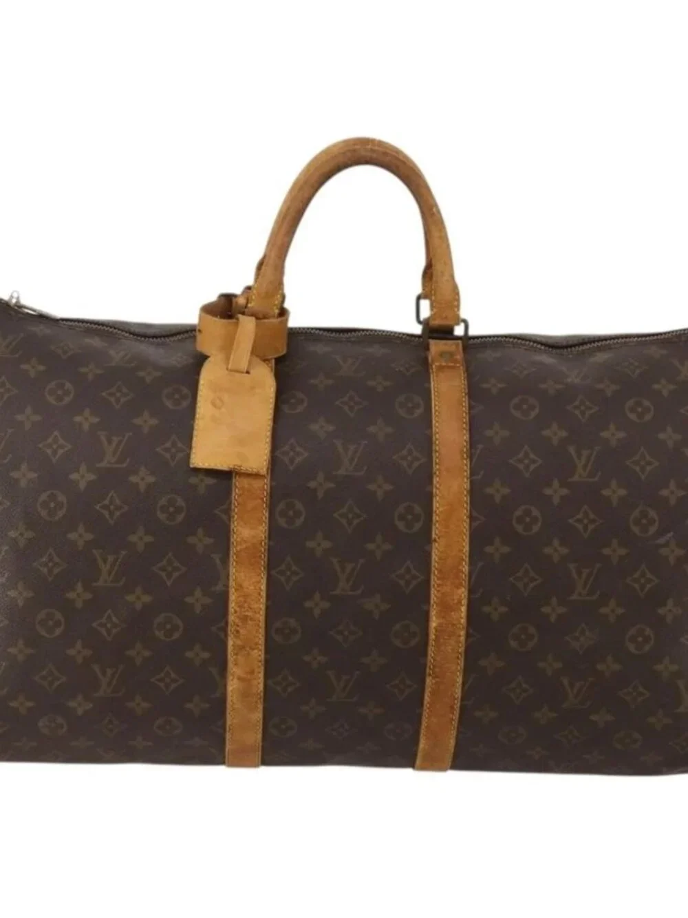 LOUIS VUITTON Monogram Keepall Bandouliere 55 Boston Bag M41414 LV Auth 185696